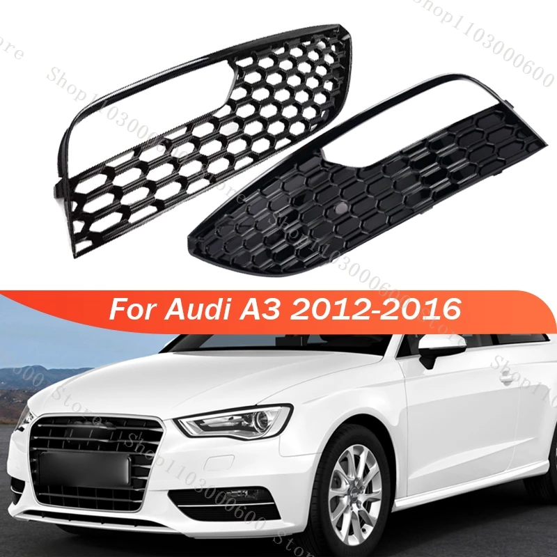 

Car Front Fog Light Cover Fog Lamp Grille For AUDI A3 2012-2016 Honeycomb Mesh Fog Lamp Bezel Cover 8V3807681 8V3807682