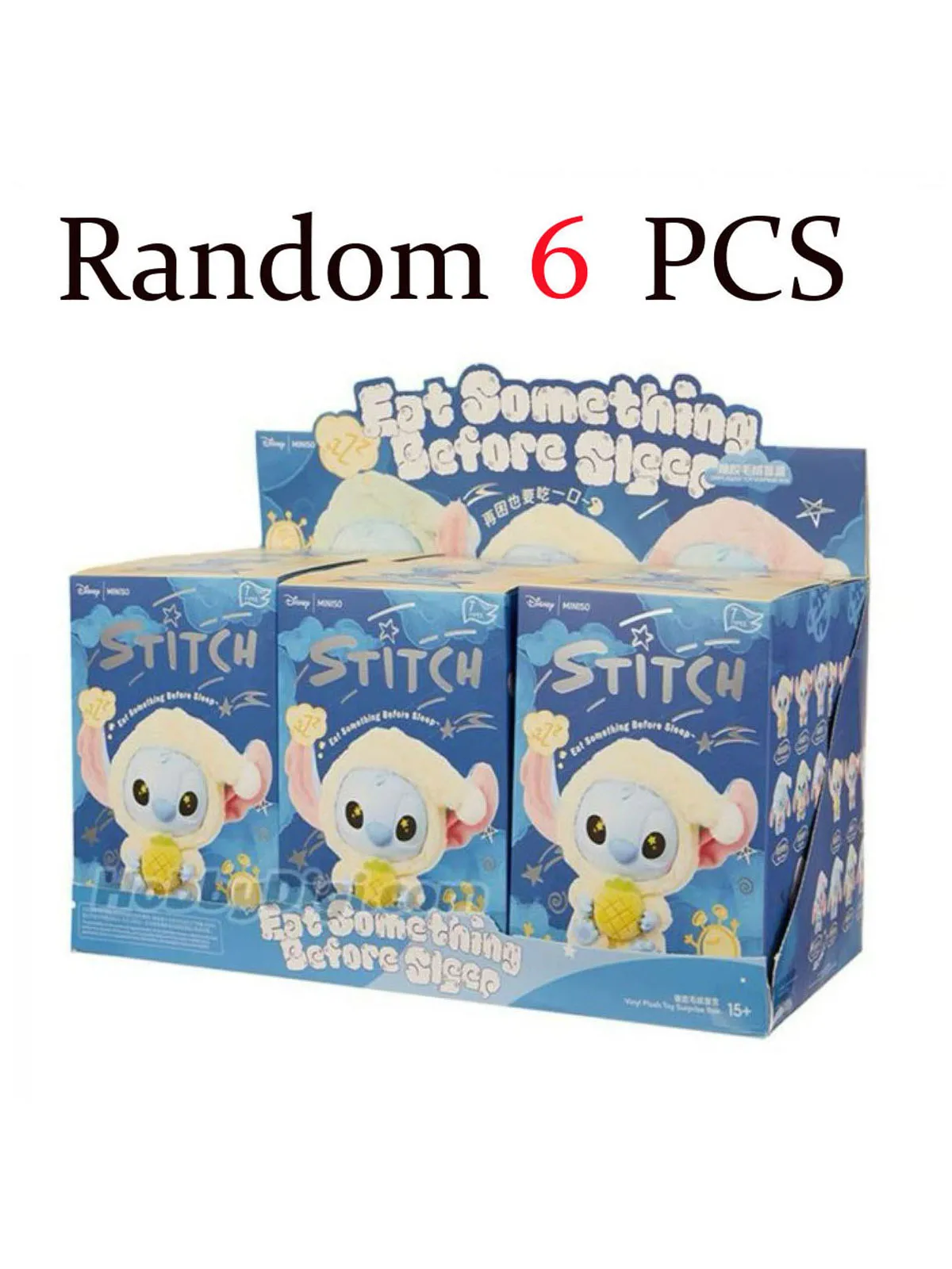 Disney New Stitch Eat Some Thing Before Sleep Series Vinyl Blind Box Bag Pendant Cute Plush Doll Mystery Box Toy Surprise Gifts