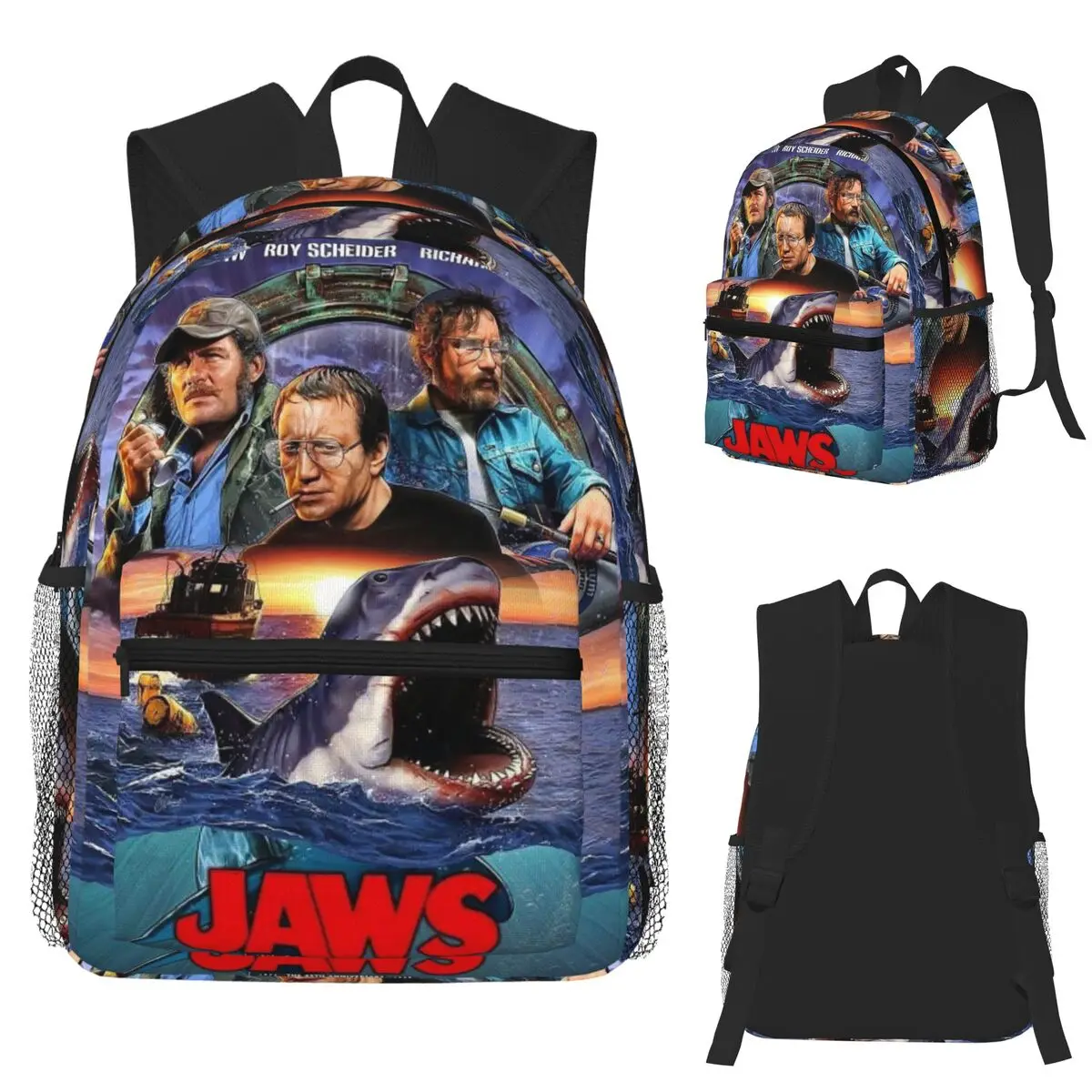 

Рюкзак для студентов из фильма ужасов Jaws, школьная сумка, походный дорожный рюкзак для мужчин и женщин, сумка для книг, сумки на плечо