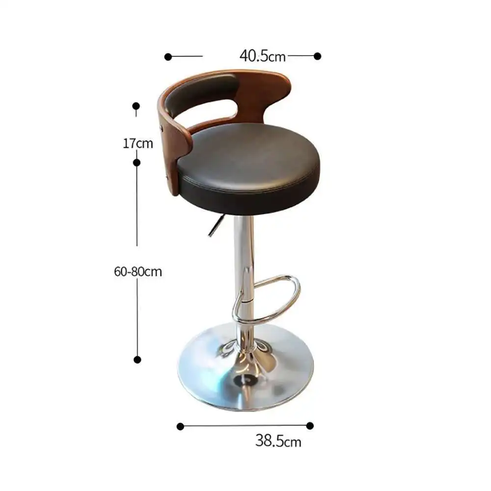 

Vintage Classic Bar Chair Luxury Premium Minimalist Ergonomic Bar Chair Adjustable Trendy Taburetes De Bar Home Furniture