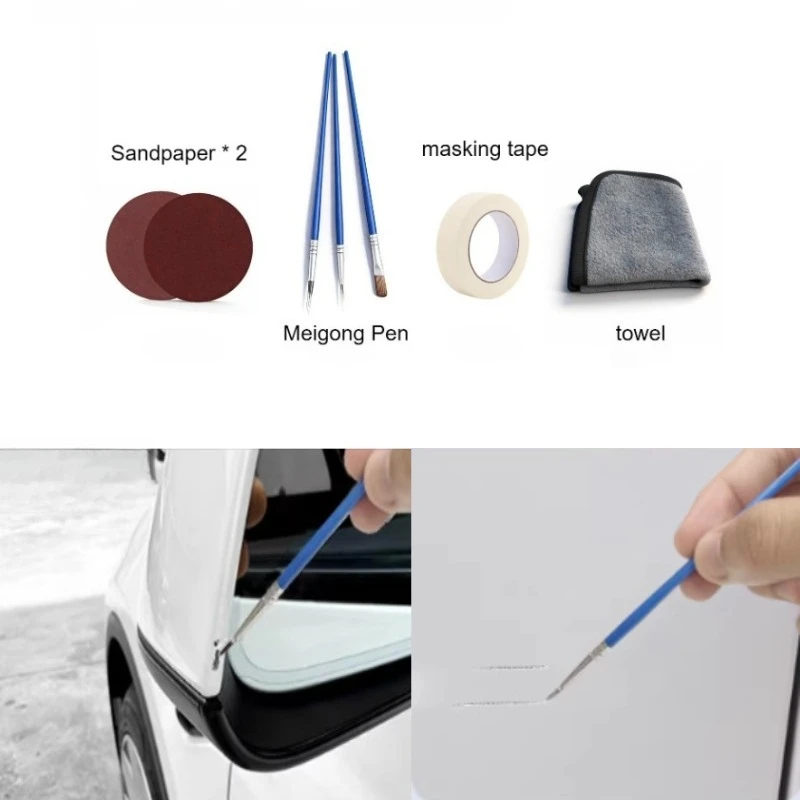 Car Paint Repair Tool Set Universal Tool Kit for Car Paint Repair Pen Sandpaper Including Sandpaper,masking Tape,towel,Art Brush