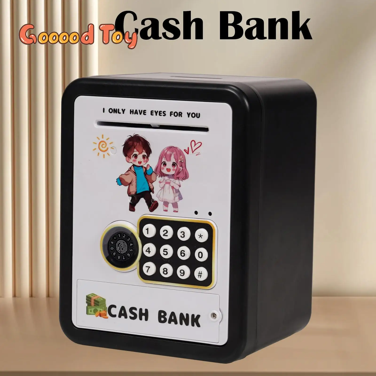 Automatic Roll Money Piggy Bank Children's Coins Cash Money Box Safe Password ATM Electronic Piggy Bank Kid Adult Christmas Gift