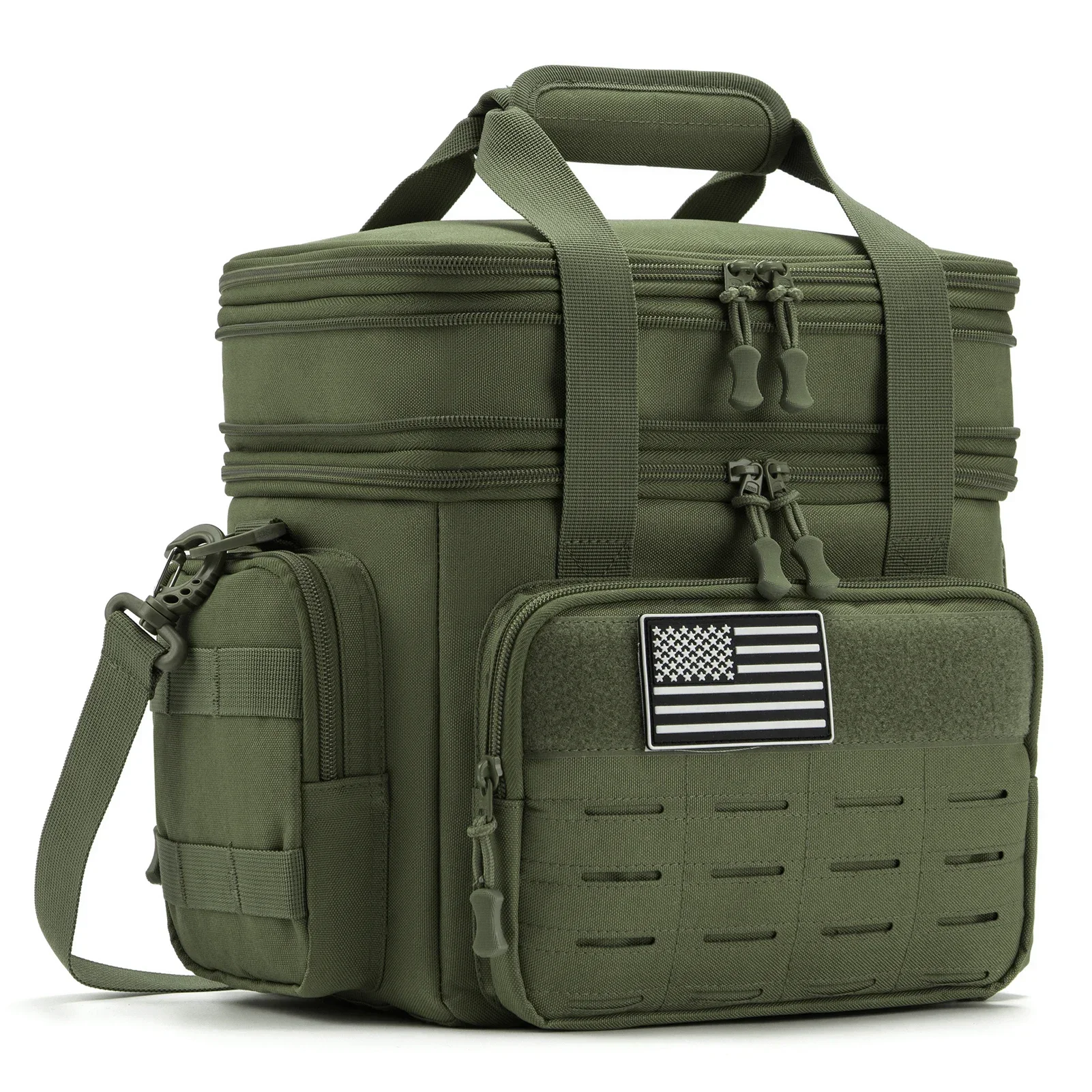 18L Geïsoleerde Koeltas Tactische Lunchbox voor Mannen Uitbreidbaar Werk Camping Outdoor Picknick Zware Lekvrije Thermische Zak