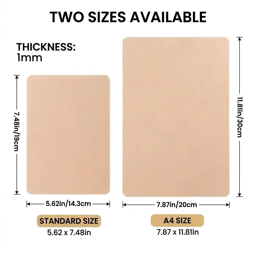 Tattoo Practice Skin A4 Standard Size Double Sided Silicone Blank Fake Skin Practice Pad for Beginners Artists Tattoo Supplies