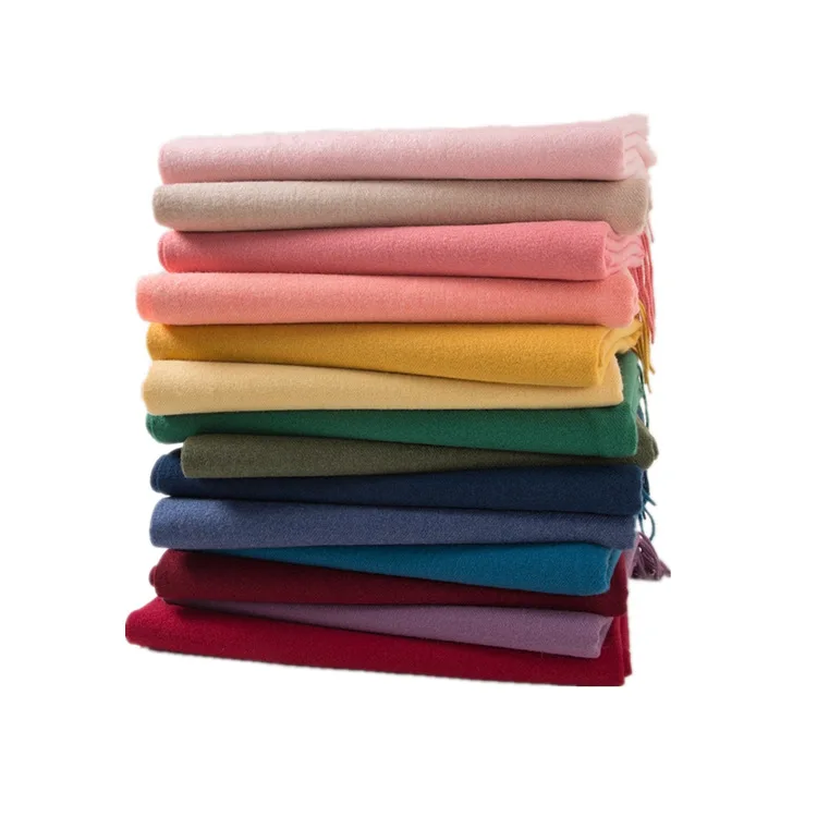 

Solid Color Pashmina-Like Scarf: 300g Thick Shawl & Wrap, Winter Essential.