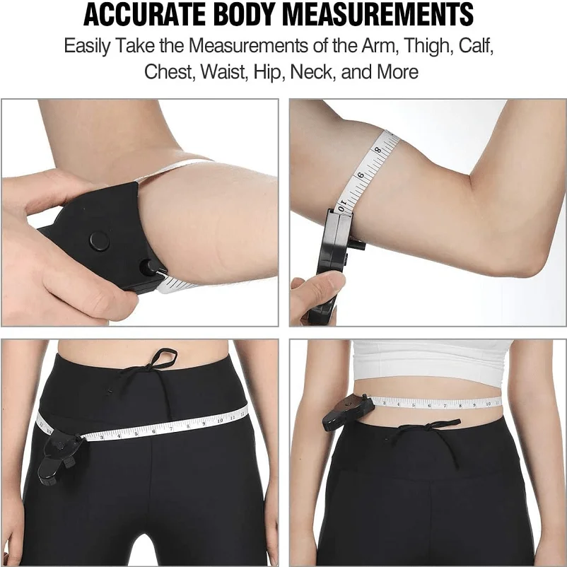 3 Pcs/Pack Automatic Telescopic Tape Measure 60 Inch (150cm) Body Measure Self-Tightening Retractable Measuring Tape