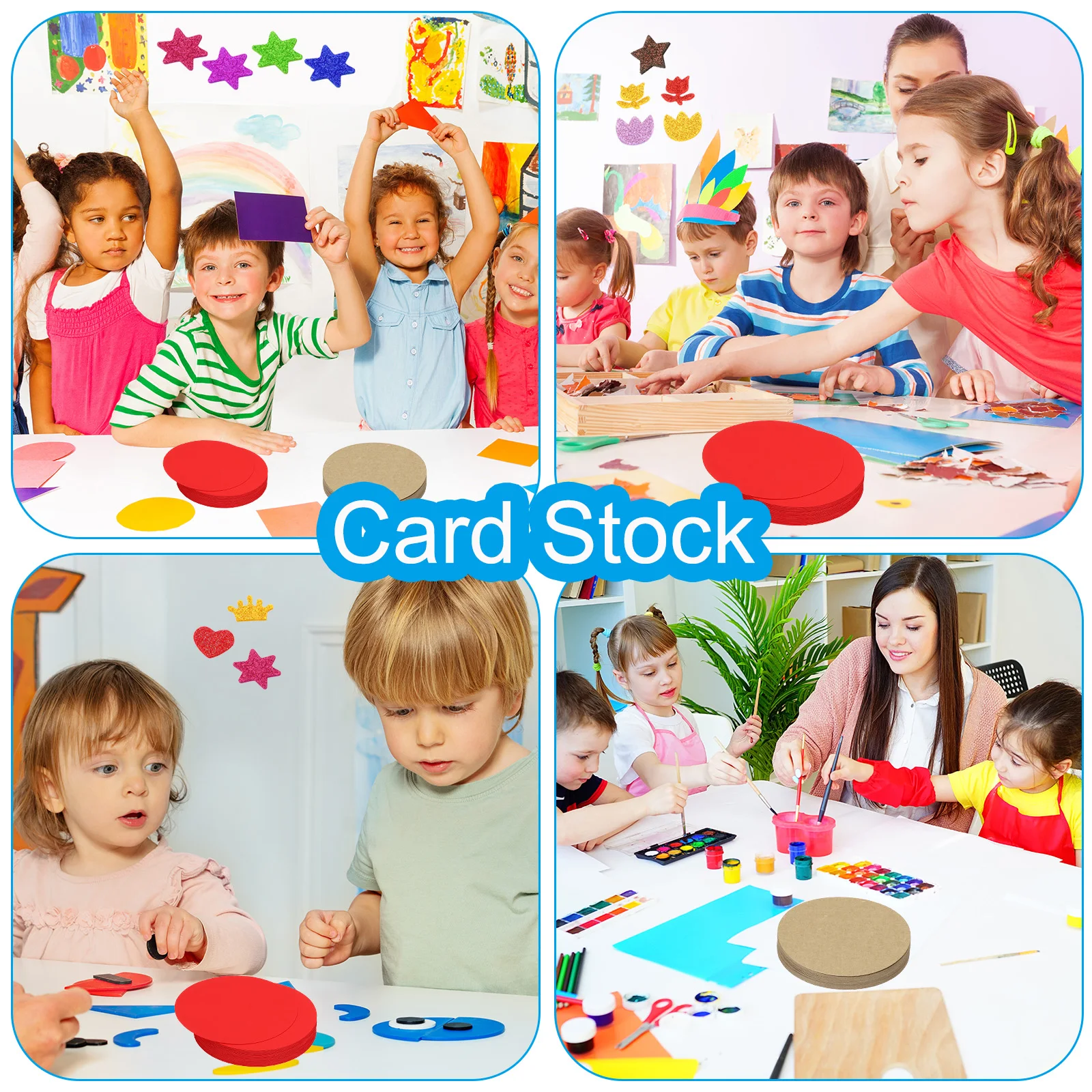 25Pcs 5cm Circle Card Stock Round Labels Paper Card Cutouts Paper Thick Cardstock Coaster for Craft Project Bulletin Board Decor