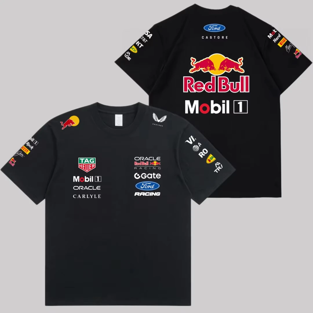 Red Bull Racing 2026 MAX Verstappen racing uniform pure cotton T-shirt, Isack Hadjar driver jersey, fan supporter Tees