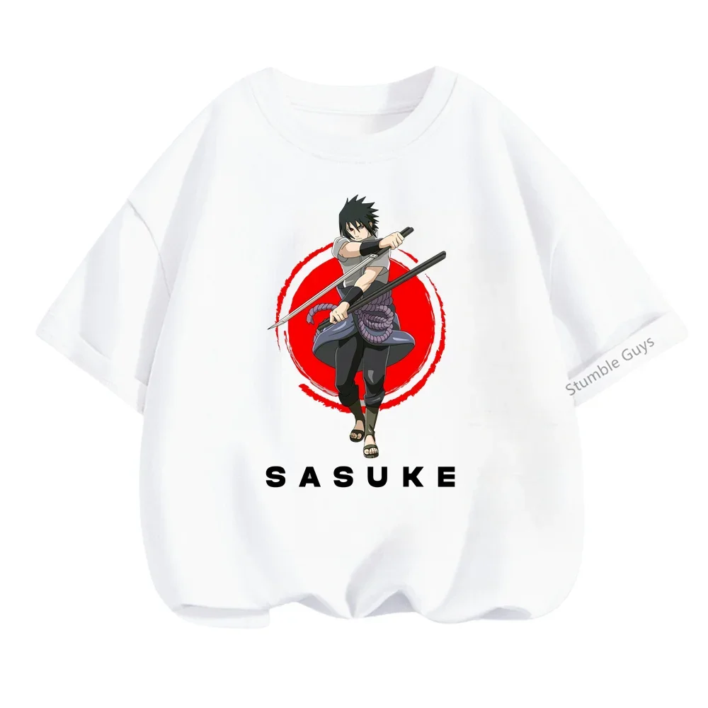 Anime Narutos Children T-Shirt Kawaii Sasuke Tshirt Cartoons Children Casual Clothes Tee Shirt Kid Girl Boy Fashion Y2K Top