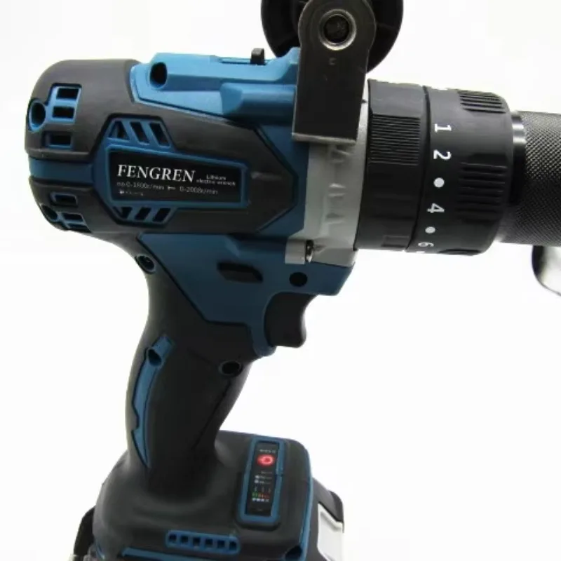 18 فولت/20 فولت/21 فولت 13 مللي متر مثقاب صدمي لاسلكي مفك براغي بدون فرش مع بطاريتين وشاحن