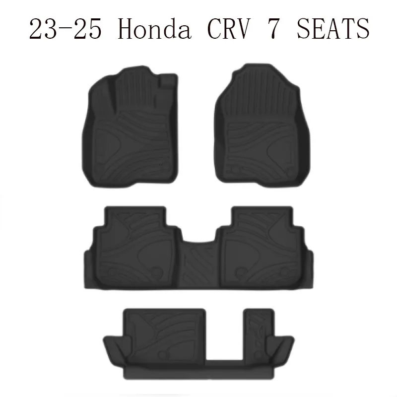 All Weather OEM 3D Custom for Waterproof Car Floor Mats Car Floor Liners for CRV 7 Seats 2023-2025 Cargo Liners Trunk Mats