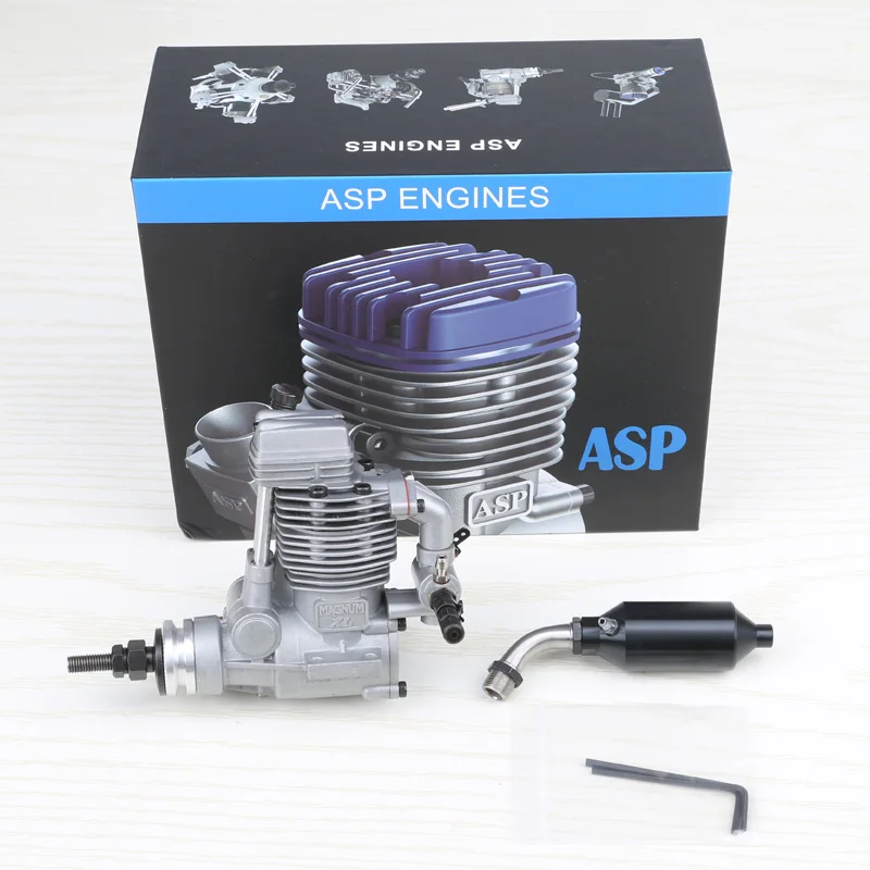 ASP FS52AR 8.56cc 4-Stroke Glow Engine, 52 Class Single for Scale RC Aircraft