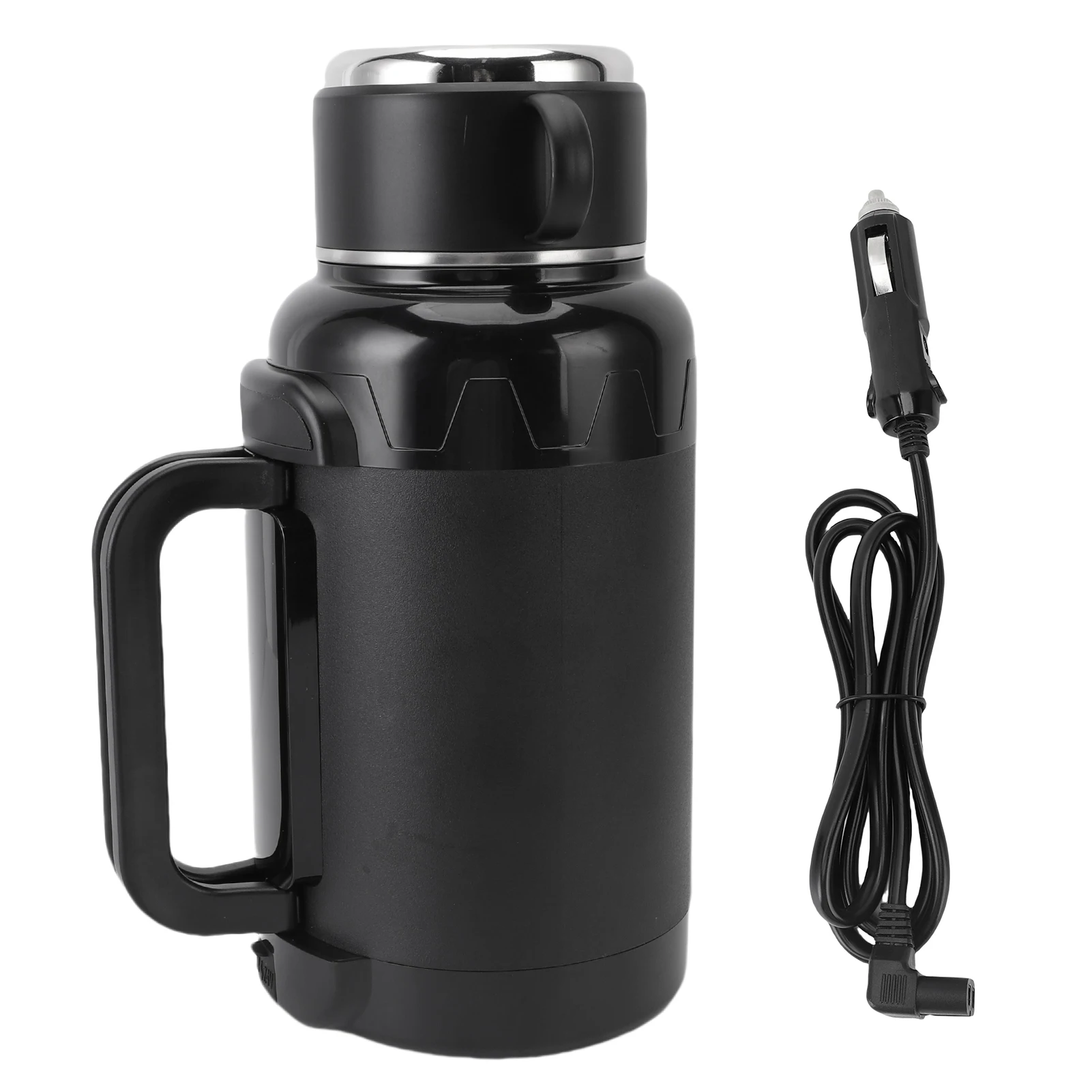 

Car Electric Kettle 1500ML Anti Dry Burn LED Temperature Display Car Hot Water Boiler with Foldable Handle for Truck