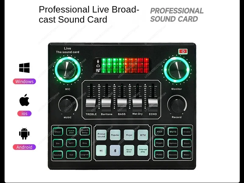 V9 English Live Broadcast Dedicated Sound Card Computer Mobile Phone Can Use A Variety of Sound Effects and Sound Changes