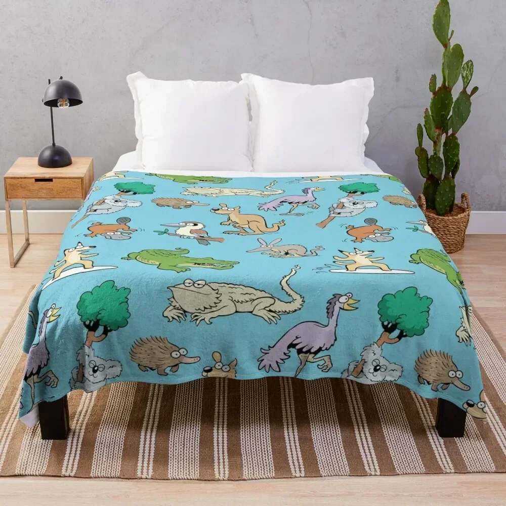 Australian Animals Throw Blanket Air Conditioner Soft Blanket for Office Home