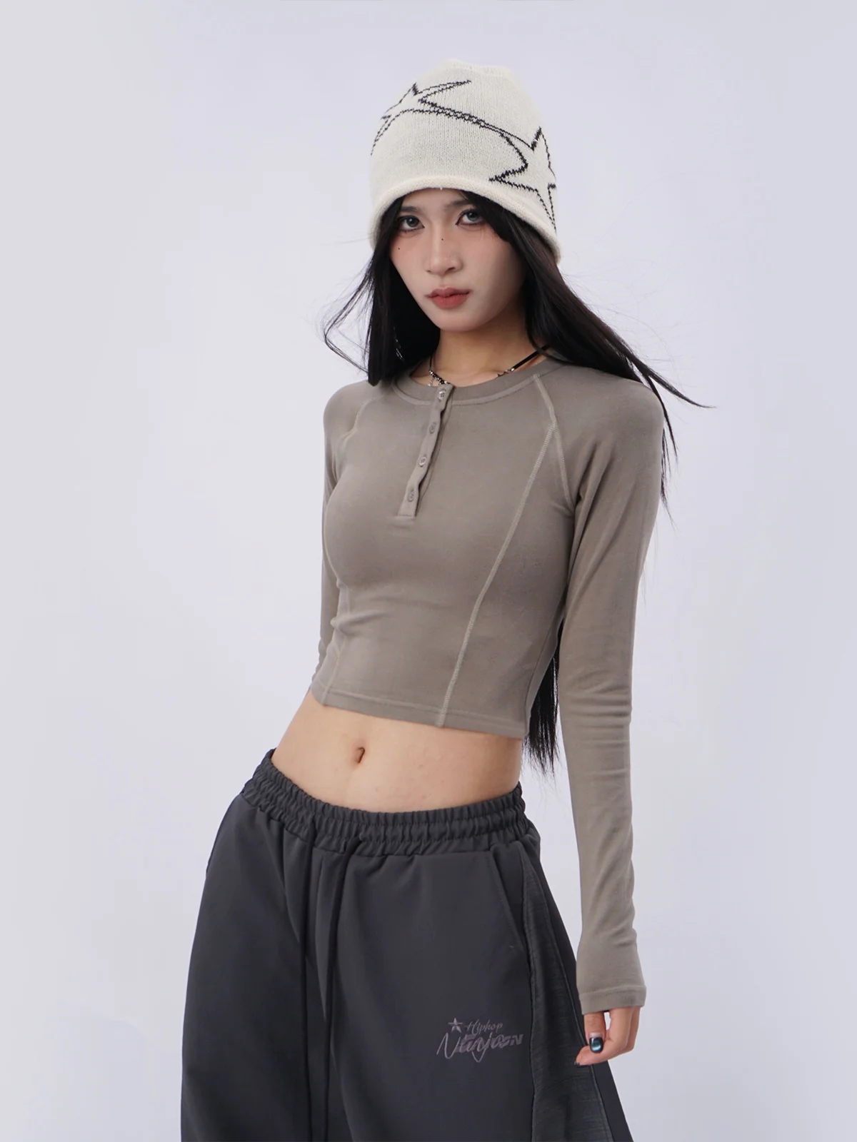 

Трикотажный топ в полоску с воротником-стойкой, облегающий, для ношения под одеждой, осенне-зимний, в стиле «Spicy Girl»