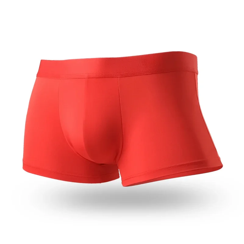 Silk underwear for men - breathable summer underwear with U-shaped design, one-piece seamless style, four-cornered crotch