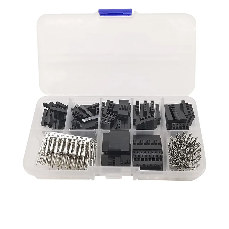 310Pcs/Box 2.54mm Pitch Female Socket Single Row Housing Connector Cable Jumper Wire Pin Header DIY Kit Crimp Terminal Connector