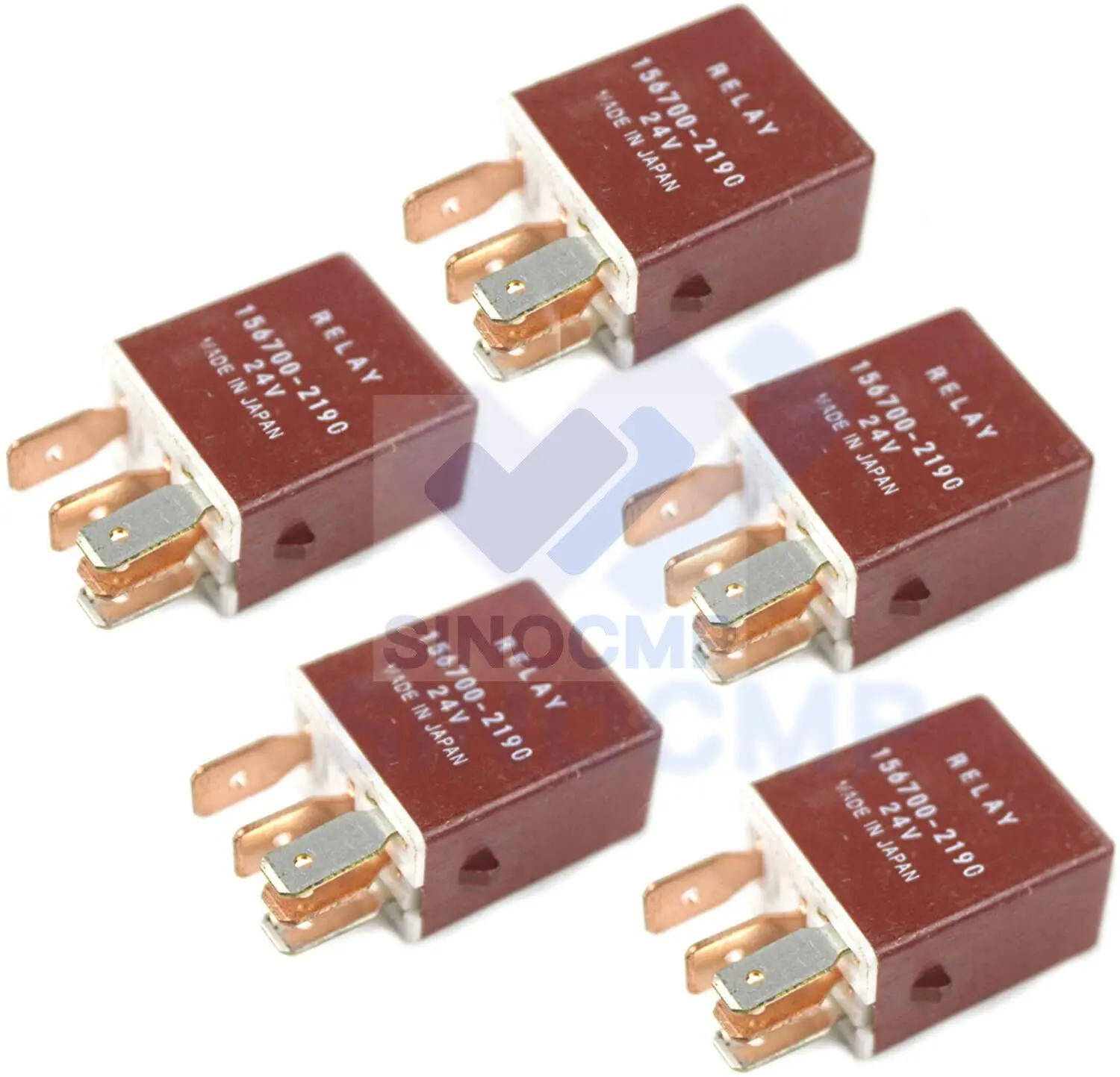 5PCS 156700-2190 4436534 Relay 24V For Hitachi EX200-2 EX200-3  EX200-5 ZAX200-6 Excavator