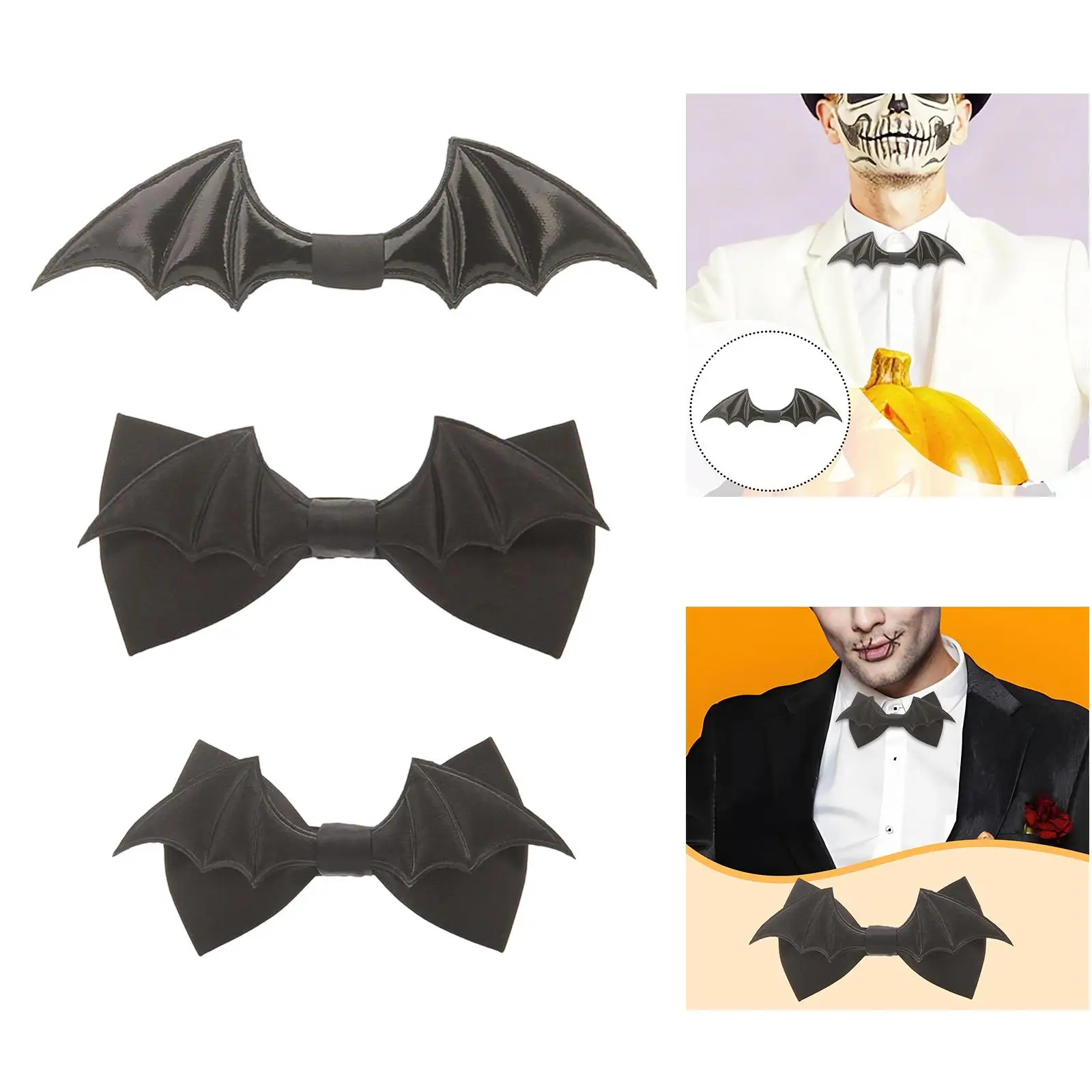 

Halloween Bat Tie Girls PU Leather Tie for Cosplay Stage Performance