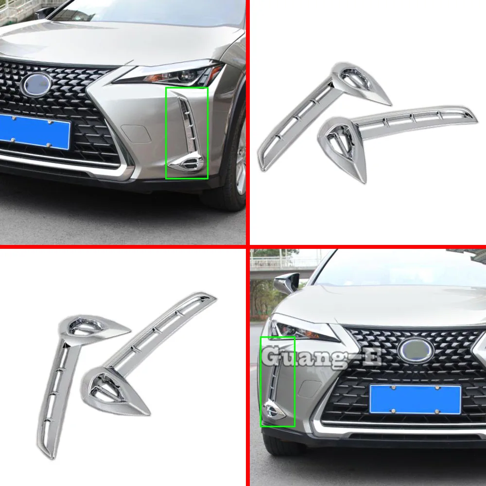 

Car Head Front Fog Light Lamp Frame Stick ABS Eyebrow Cover Trim For Lexus UX200 UX260H UX 200/250H/260H 2019 2020 2021 2022