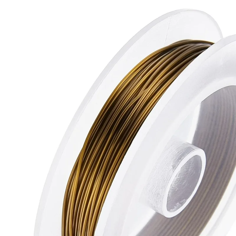 20 Gauge Jewelry Beading Wire, Tarnish Resistant Antique Bronze Wire for Jewelry Craft Making, 33 Feet/11 Yard