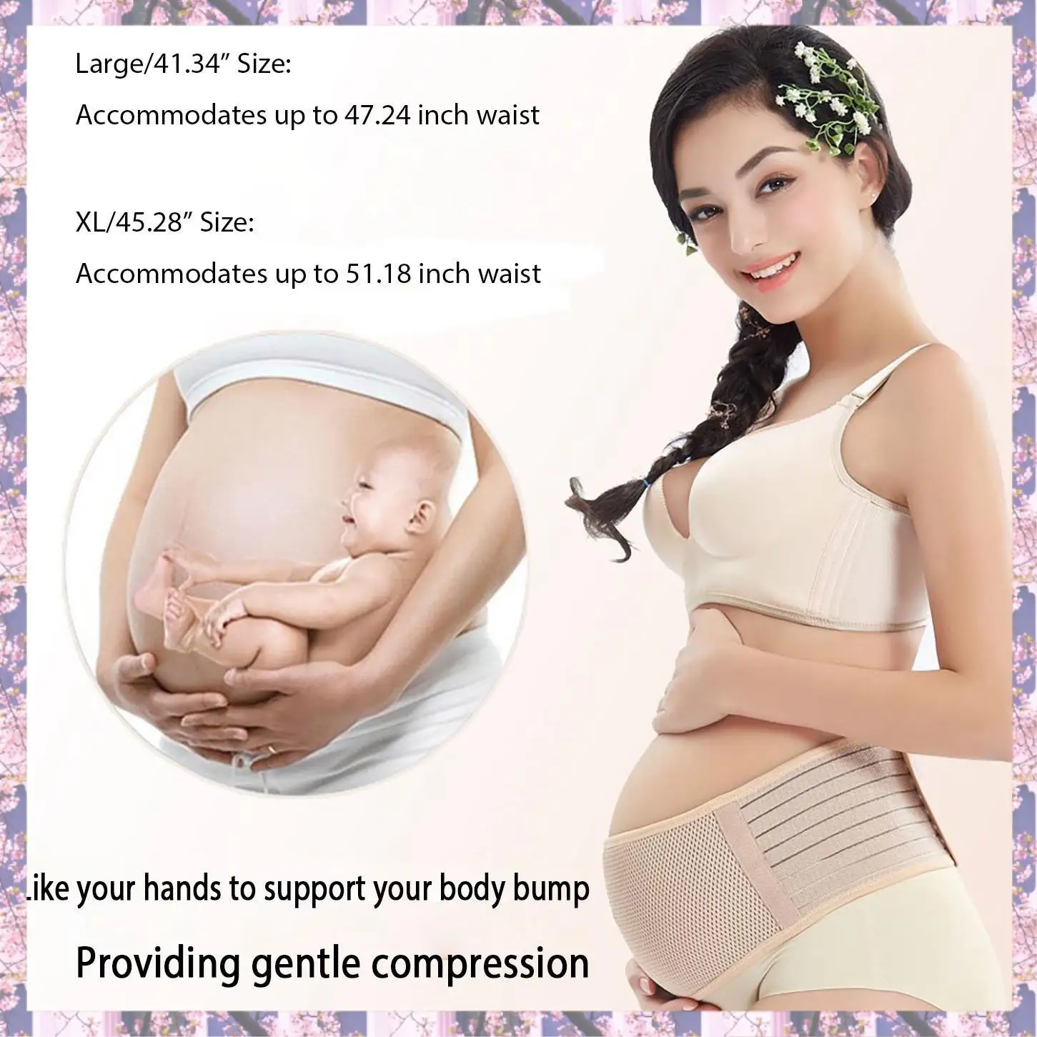 

T84C-Пояс для поддержки беременных, дышащий пояс для беременных, бандаж для живота, регулируемая поддержка спины/пельники-L