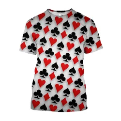 Summer Fashion Playing Card Suits graphic t shirts For Men New Casual Fun Personality Hip Hop Street Style Printed Short Sleeve