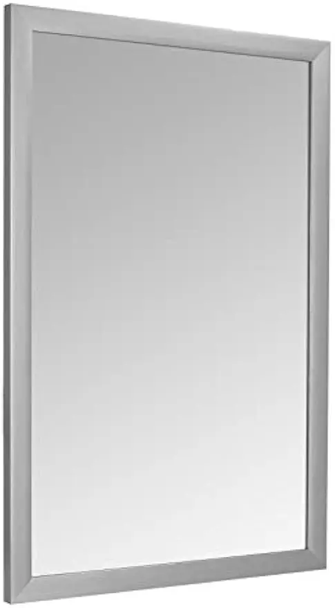 

Прямоугольное настенное зеркало 24x36 дюймов с никелевой отделкой, простой монтаж для современного домашнего декора