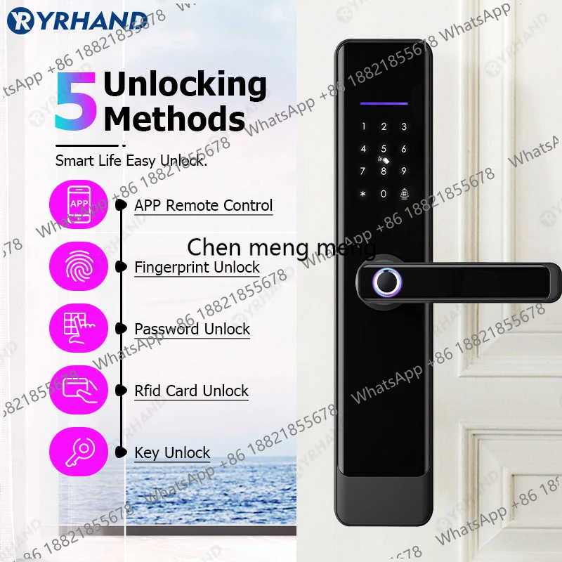 TTlock Unlock Waterproof cerraduras inteligente Fingerprint Smart Lock 6068 Electronic Intelligent Biometric Lock For home