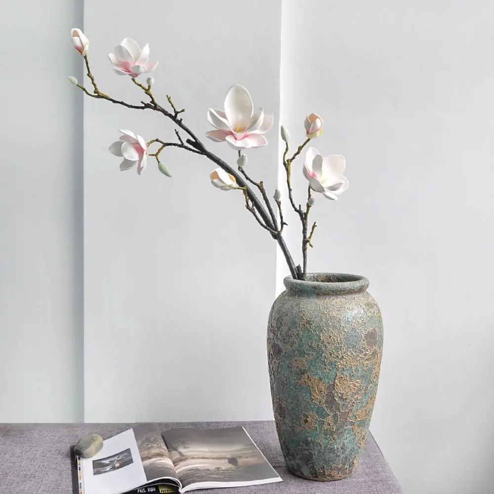 

High Quality Simulation Big Magnolia Artificial Luxury Artificial Magnolia Flower Large Real Touch Fake Flowers Wedding