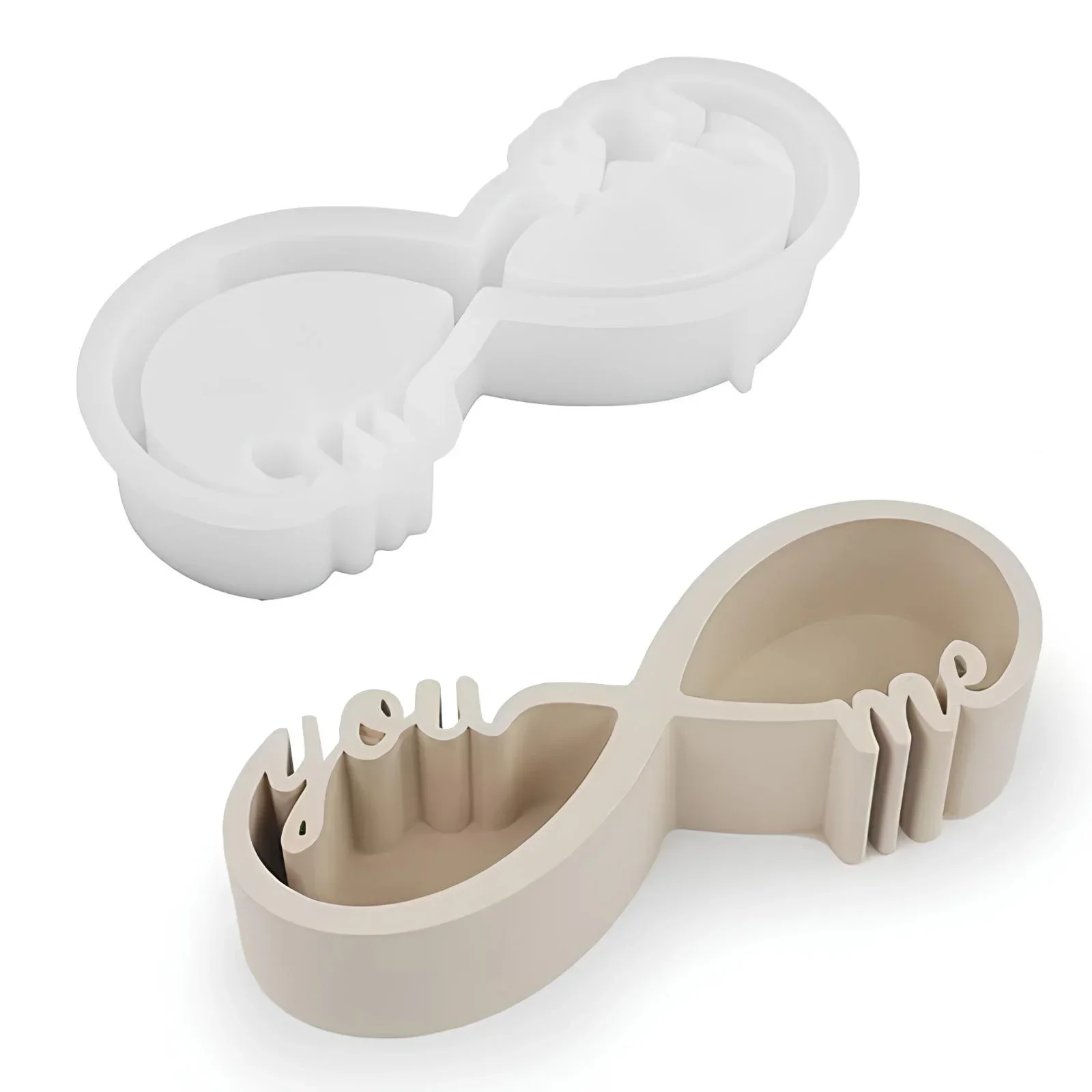 

Silicone casting mold, candle holder mold, mirror couple storage container mold, DIY cement plastering process mold Candle mold