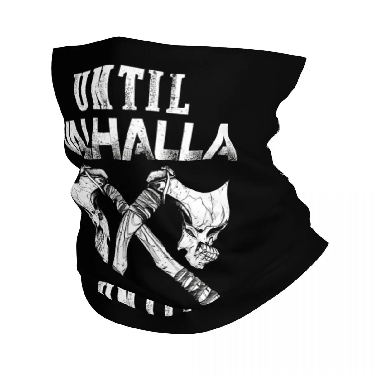 Warrior Until Valhalla Viking Scarf Neckerchief Neck Face Mask Polyester