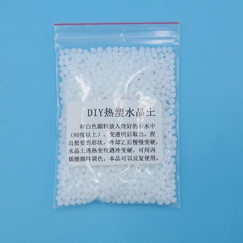 100g Transparent Thermoplastic Crystal Soil Free Resin Material White PCL Granules Plastic Soil Slim Handmade DIY Material