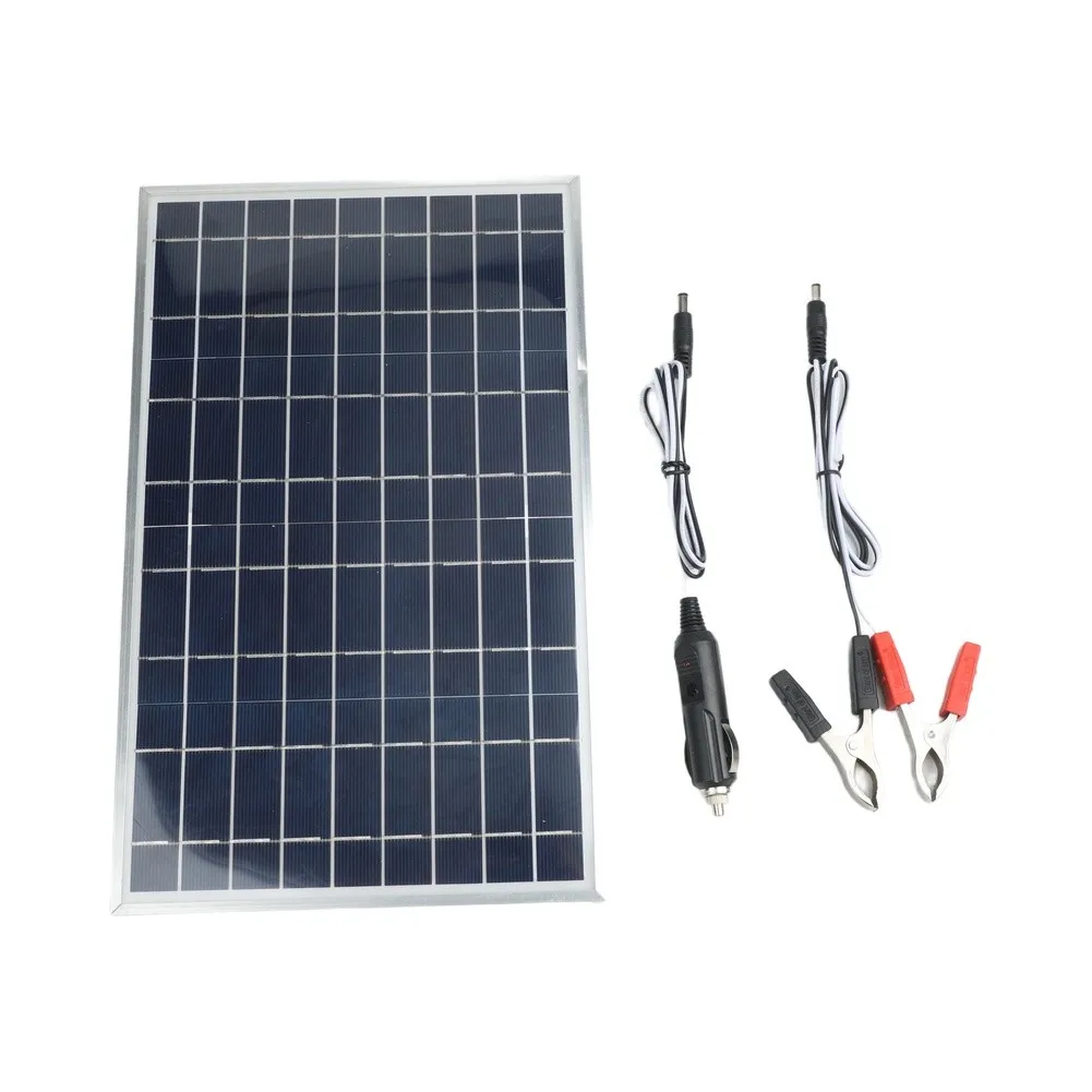 60A Solar Regulator Compatible With 12V 24V Systems Paired With Polycrystalline Solar Panel And Panel Clip Hardware view 5