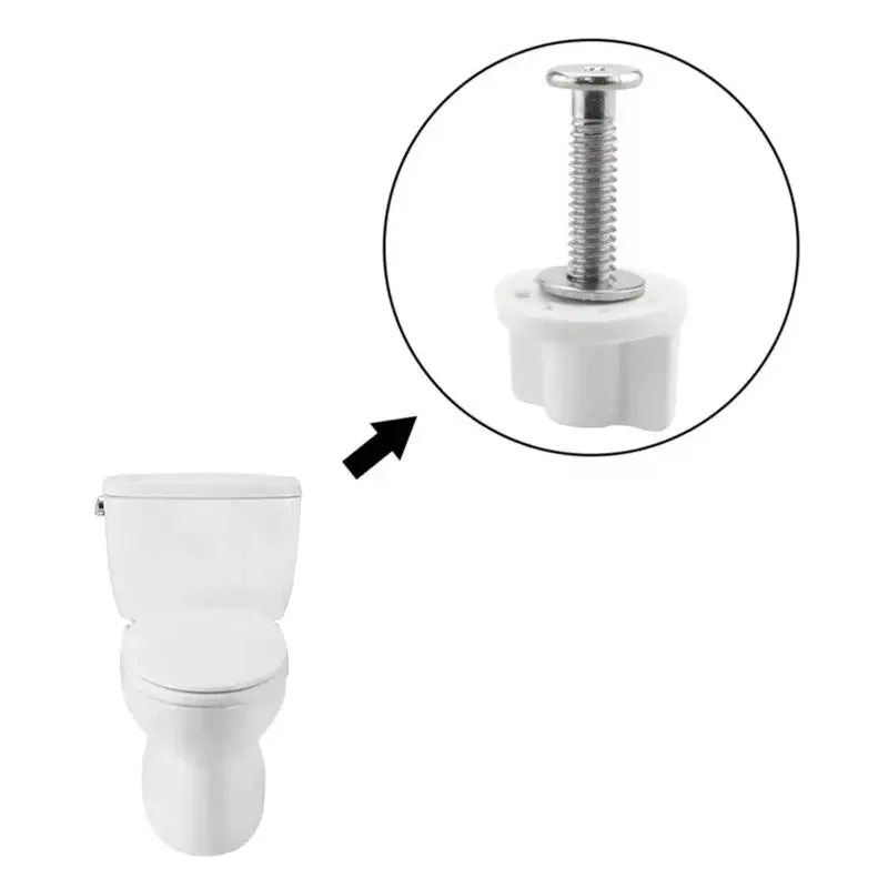 /TPz/M6 Toilet Seat Hinge Bolt Screw Fixings Replacement Parts Top Mounted Hinge Toilet Seat Repair Parts 2Pcs