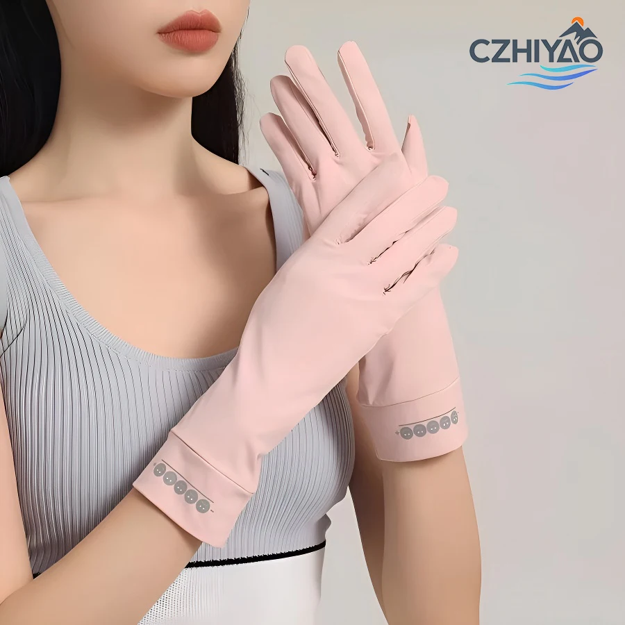 

CZHIYAO Women's Sun Protection Gloves UV Resistant Driving Gloves Full Finger Touch Screen Outdoor Gloves for Driving Sports Use