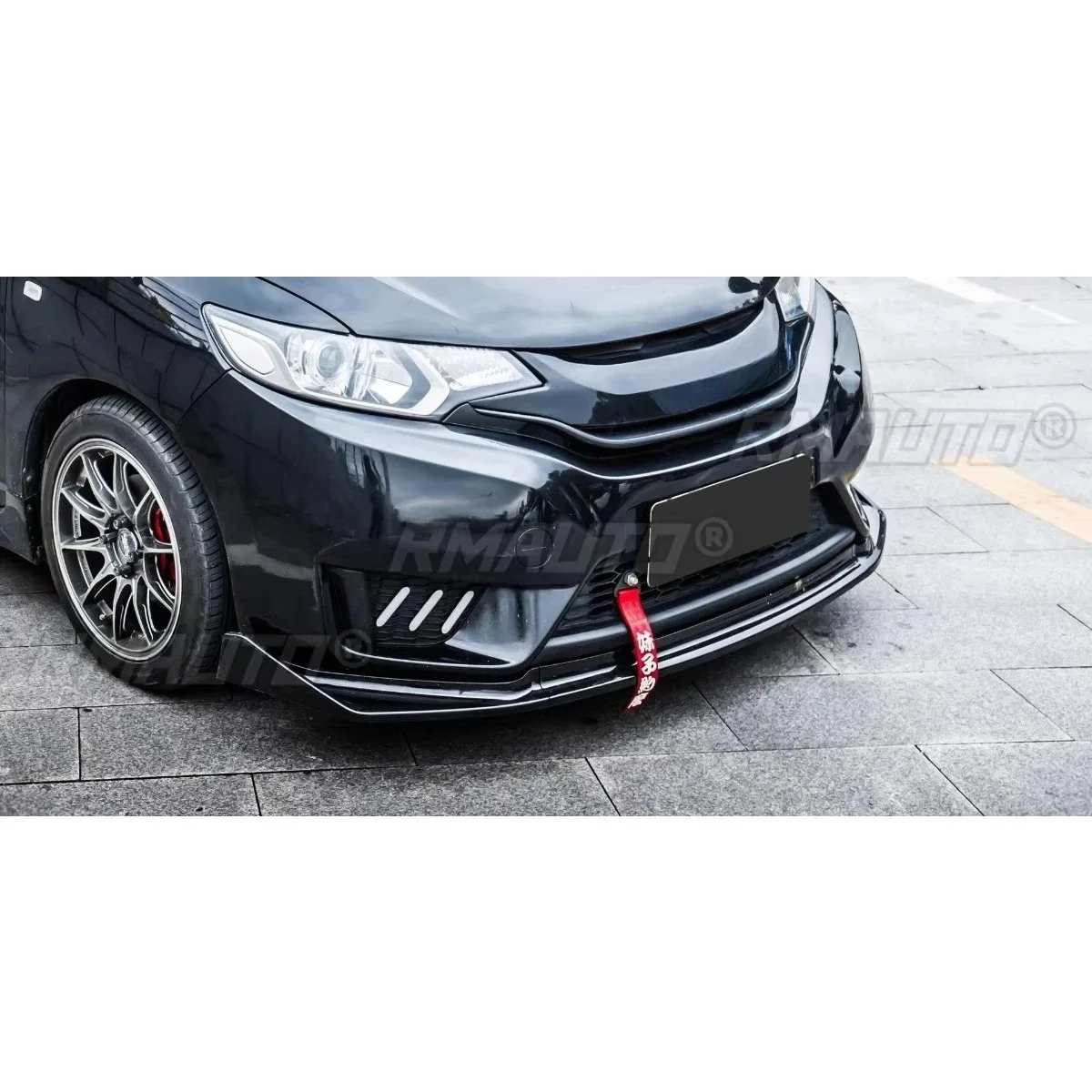 سيارة الجبهة شفة مصد السيارة الناشر المفسد أسود لامع تعديل جزء لهوندا صالح 2014-2017 واقي مصد السيارة اكسسوارات السيارات