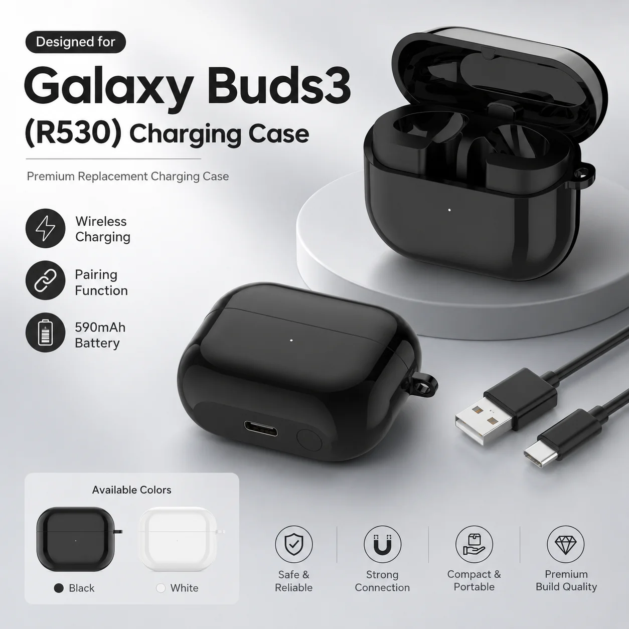삼성 갤럭시 버즈3 R530 호환 교체용 충전 케이스, - Earbuds Charging Case 리뷰 및 가격