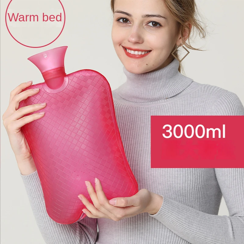 3000ml Large-capacity Hot Water Bottle Injection Water Heating Foot Bed Warm Quilt Pvc Warm Kettle Warm Bed  hot water bag