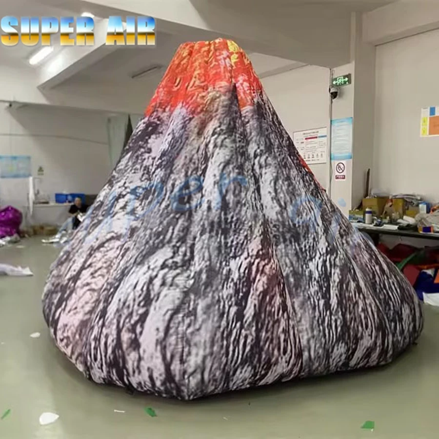 屋外装飾用のファン付きインフレータブル火山模型、インフレータブル玩具模型