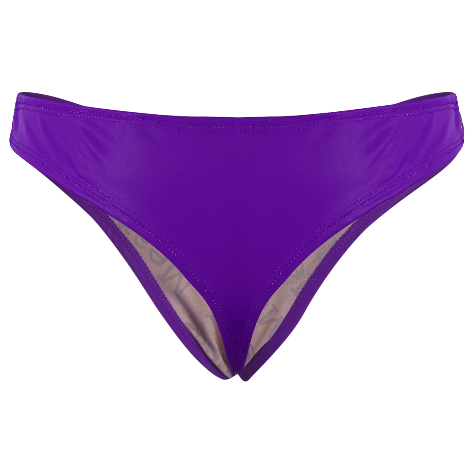 

Womens Seamless Bikini PU Panties Ladies Narrow Crotch Solid Color Sleek Briefs Soft Underwear for Bikini Pool Parties