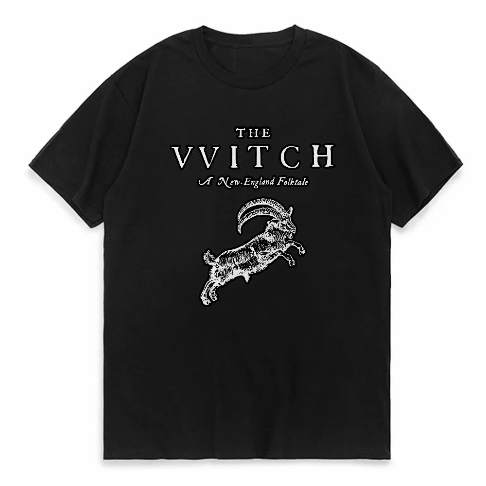 

The Witch Graphic T Shirt Short Sleeve with Goat Design Casual Summer Breathable Tee fashion Round Neck tshirt Harajuku tees