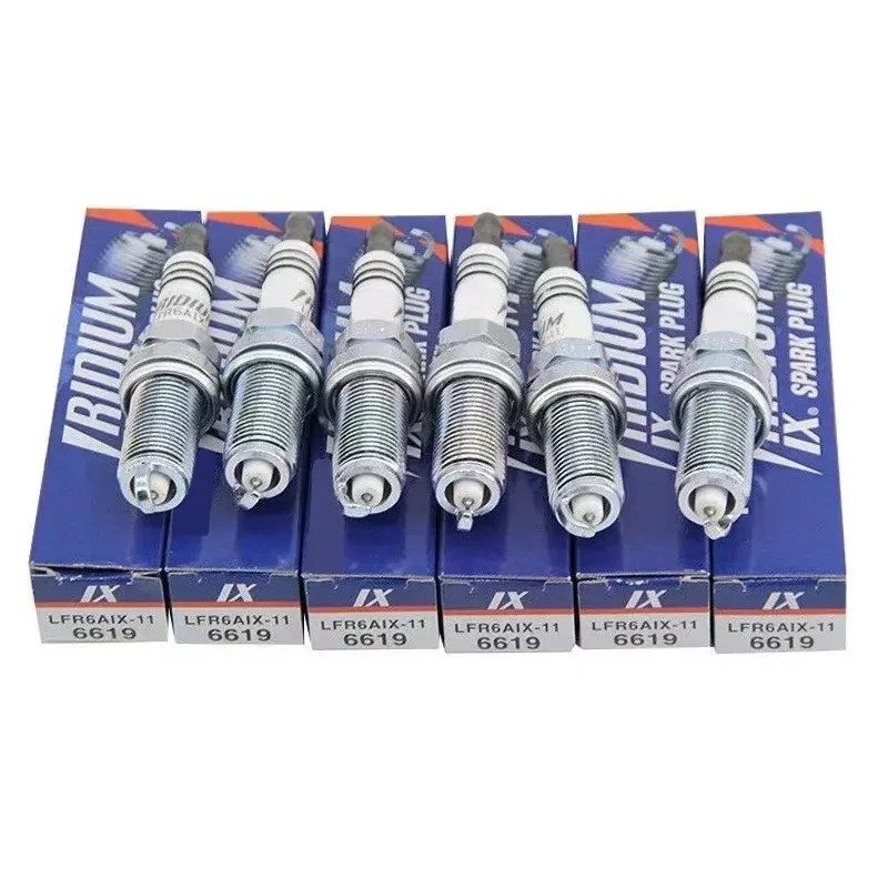 4-6pcs/lot LFR6AIX-11 6619 Iridium Spark Plug For BMW Subaru Volvo Yamaha Toyota LFR6AIX11 Candle Replace