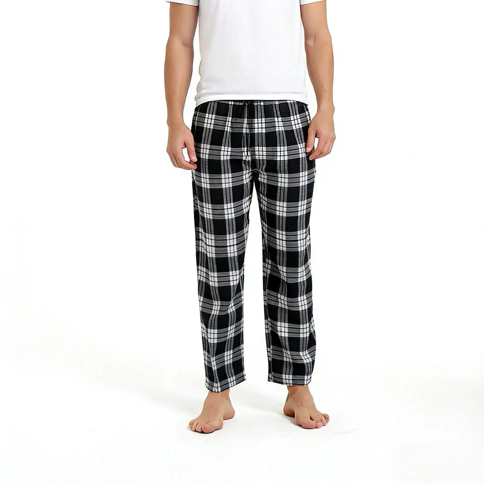 

Черно-белые клетчатые мужские весенние брюки в американском ретро-стиле, свободные прямые брюки с широкими штанинами, модные повседневные брюки для пар.