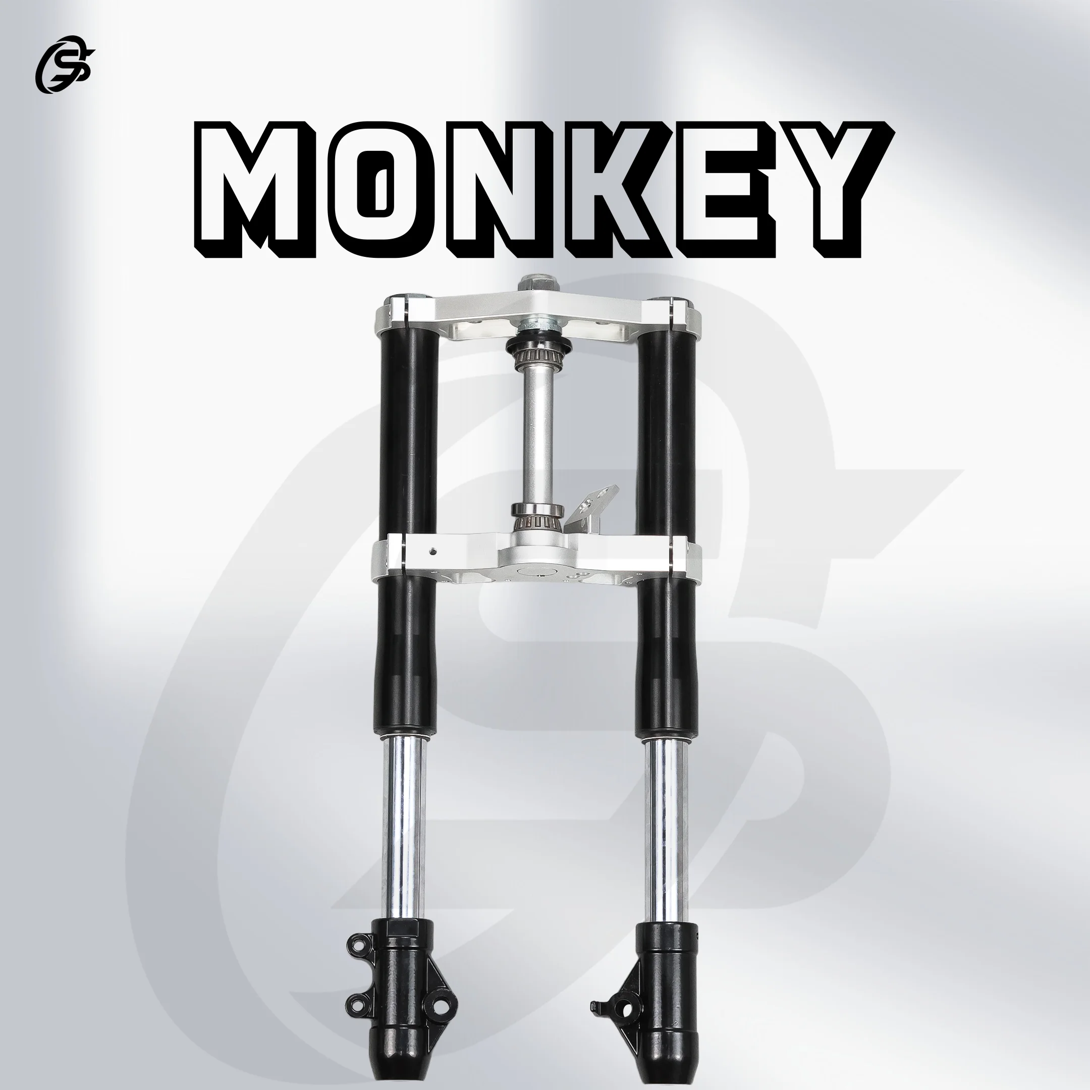 Front Fork Kit 45mm 540mm Monkey Z50 Front Shock Absorber Silver CNC Fork Set Motor Accessories  Rebound Speed Unadjustable