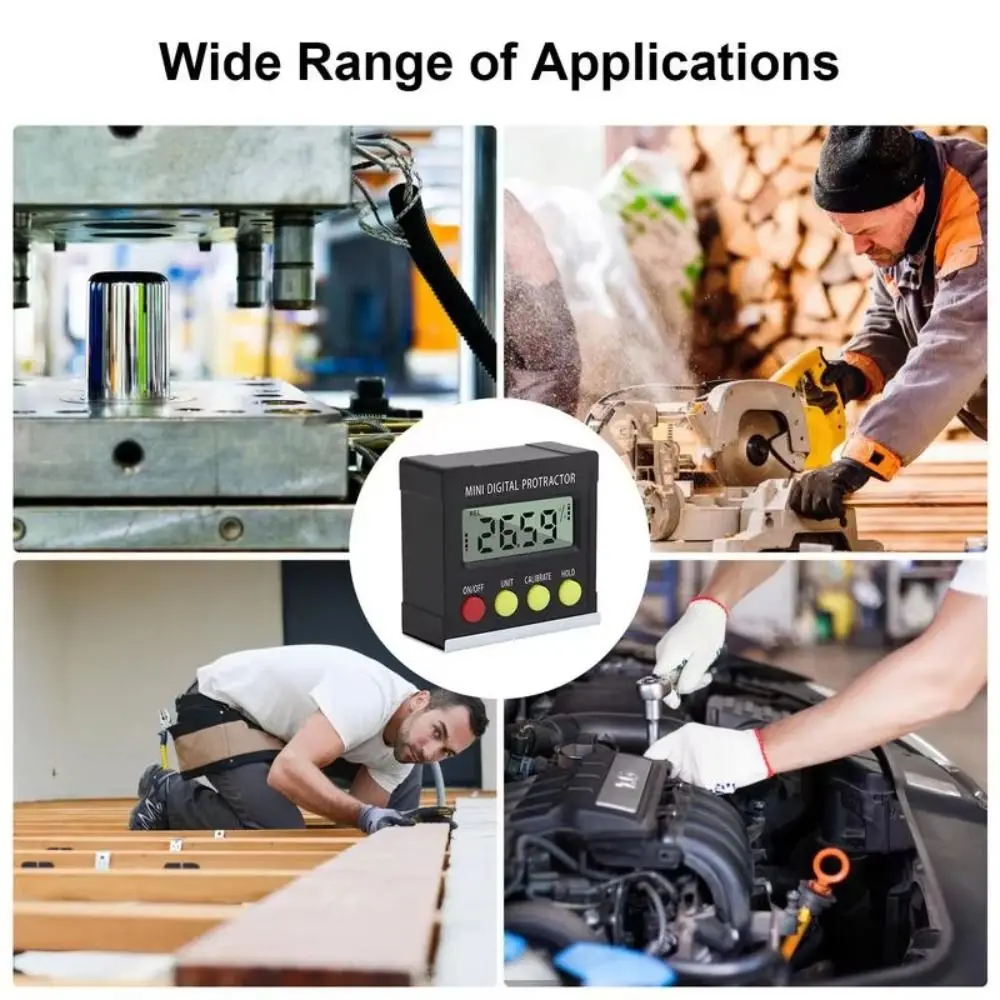 مقياس قياس الزوايا الرقمي الإلكتروني 360 درجة ° مقياس زاوية التدرج قياس مستوى العرض الرقمي المنقلة الميل #4