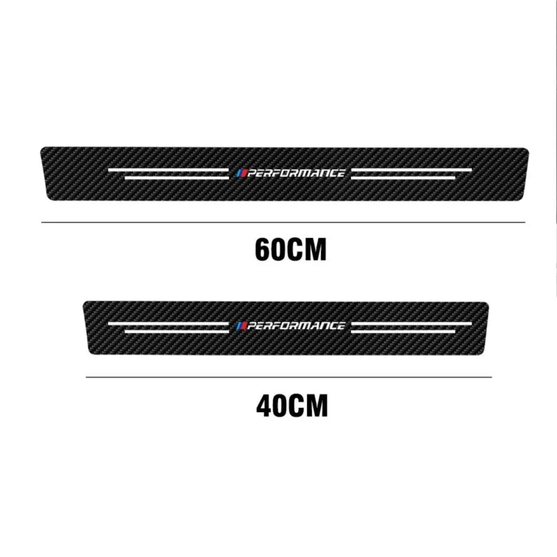 Car Styling Threshold Strip Sticker Auto Carbon Fiber Anti-Scratch Sticker Door Sill Protector For BMW M Performance Accessories