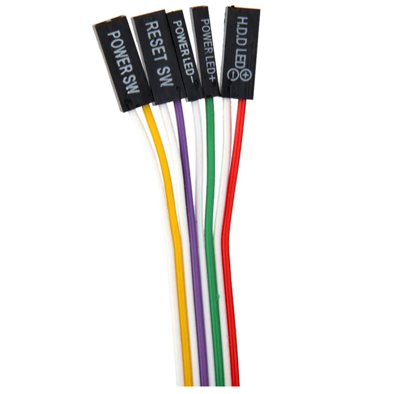 AA81-6X ATX PC Computer Motherboard Power Cord 2 Switch On With LED Light On/Off/Reset