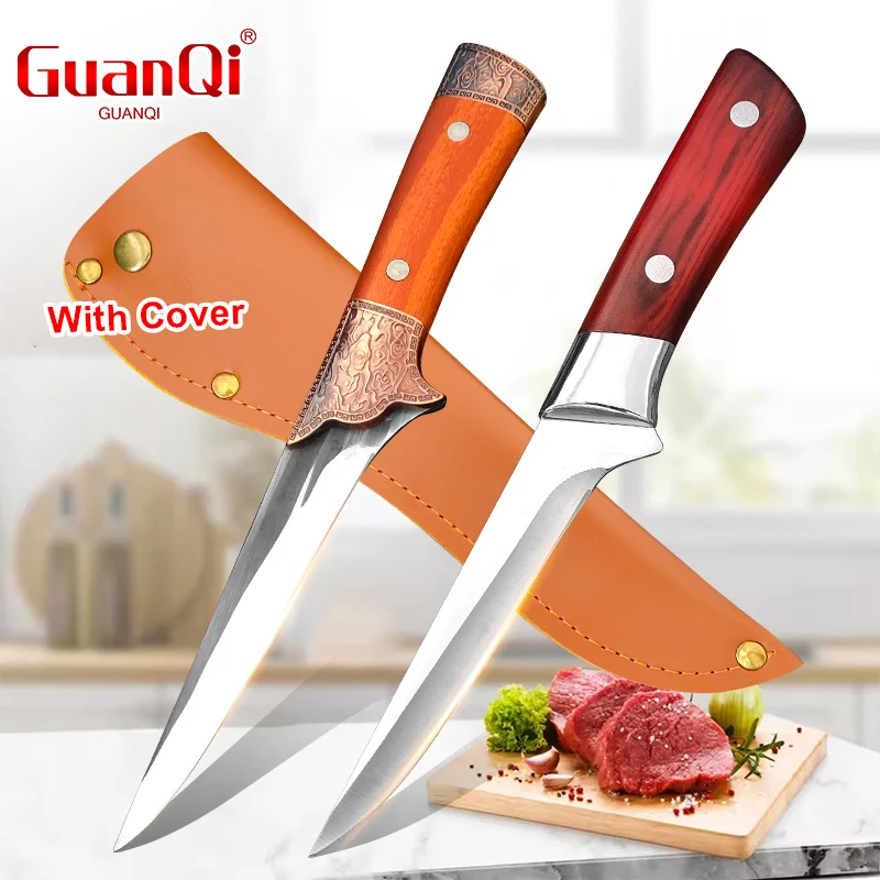

Kitchen Meat Cleaver Boning Knife Stainless Steel Utility Barbecue Chef Slicing Butcher Knife Plastic Handle BBQ Tools Knife